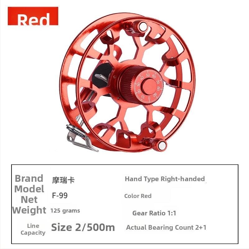 Prednji navijač za ribolov — avionski aluminij, marka Merrickfishing/Merricka, kutija od 50 komada