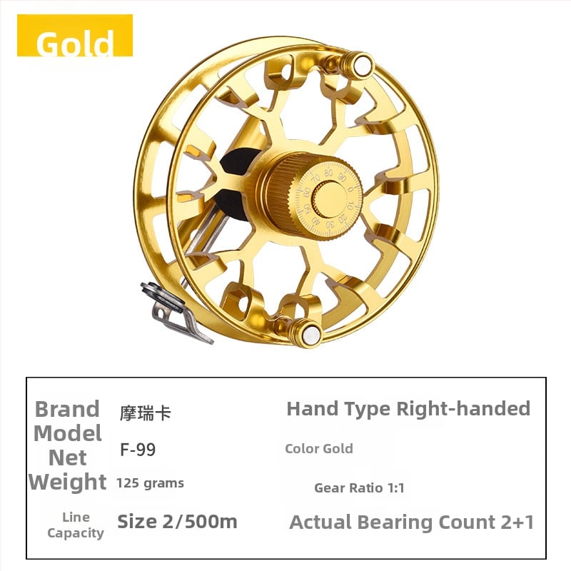 Prednji navijač za ribolov — avionski aluminij, marka Merrickfishing/Merricka, kutija od 50 komada