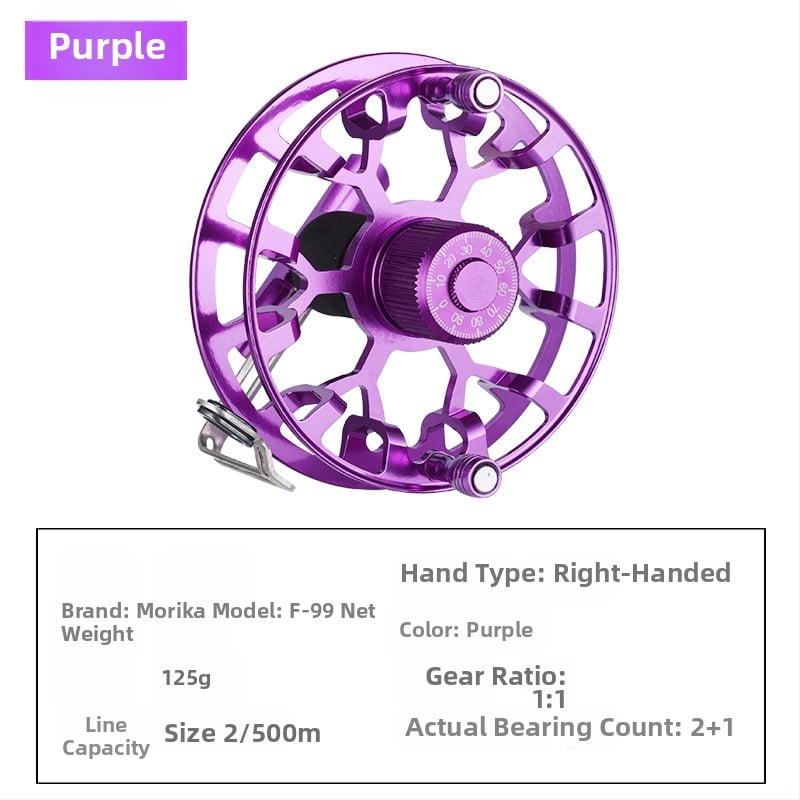Prednji navijač za ribolov — avionski aluminij, marka Merrickfishing/Merricka, kutija od 50 komada