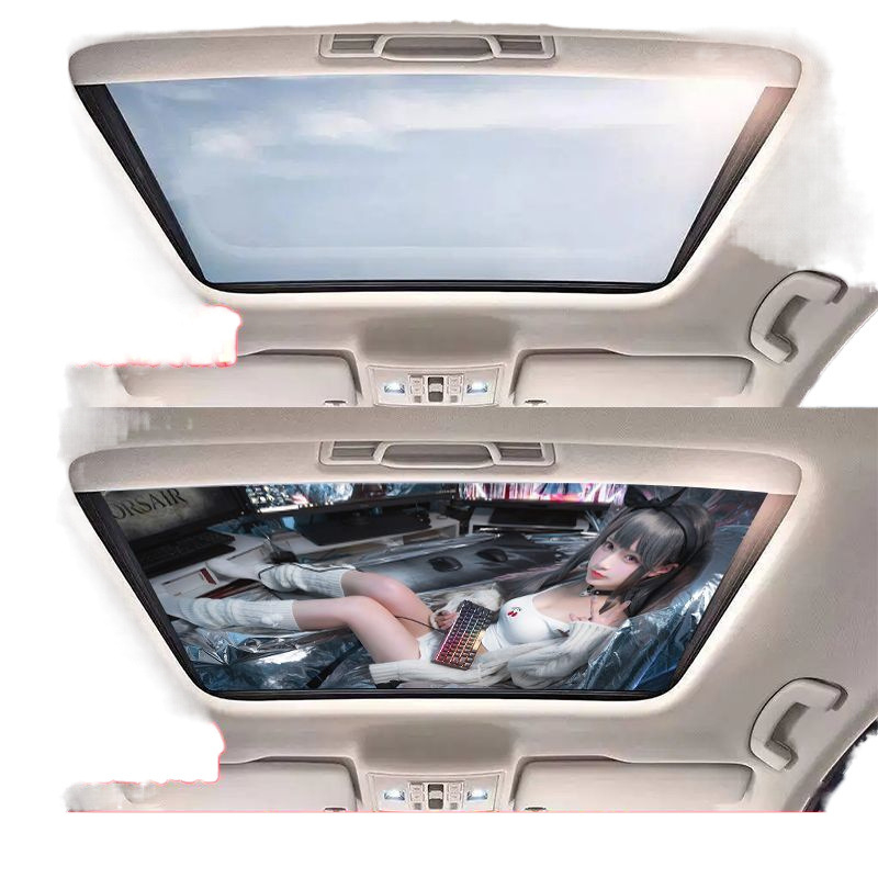 Εσωτερικό αυτοκόλλητο αυτοκινήτου για πανοραμικό ηλιοροφή – 3D θερμική μόνωση, καλλιτεχνικό μοτίβο, μαγνητική εγκατάσταση