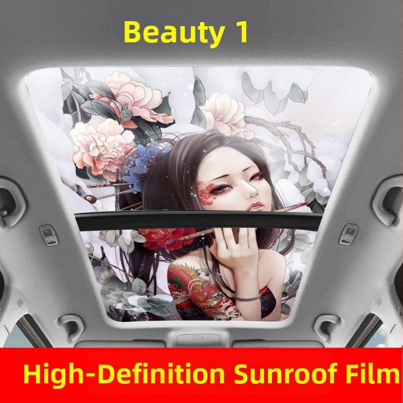 Εσωτερικό αυτοκόλλητο αυτοκινήτου για πανοραμικό ηλιοροφή – 3D θερμική μόνωση, καλλιτεχνικό μοτίβο, μαγνητική εγκατάσταση