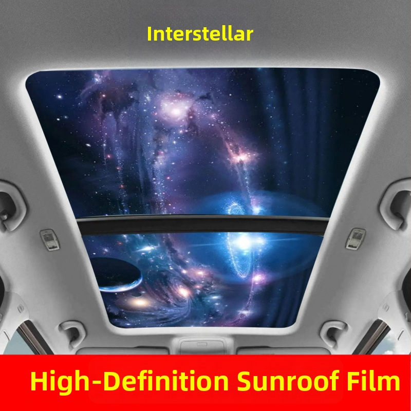 Εσωτερικό αυτοκόλλητο αυτοκινήτου για πανοραμικό ηλιοροφή – 3D θερμική μόνωση, καλλιτεχνικό μοτίβο, μαγνητική εγκατάσταση