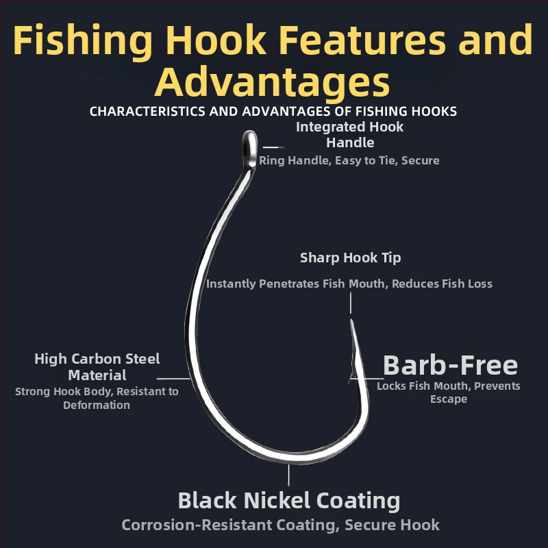 Āķis zvejai ar naglu Nr. 1 upē, zīmols Yichen