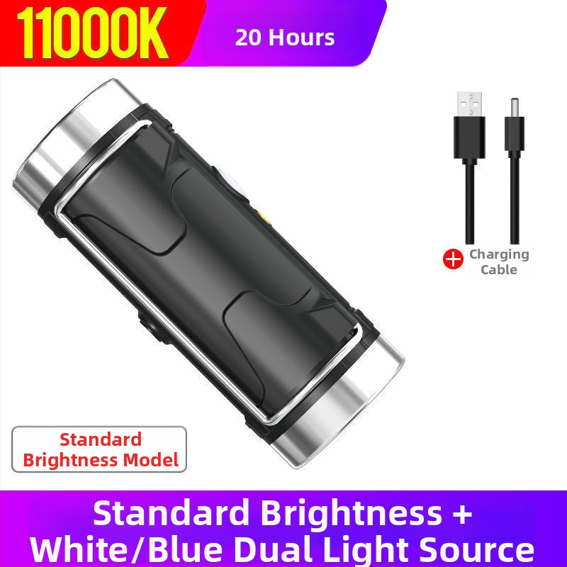 Ūdensdrošs makšķernieka LED lukturis, 30W, 1200mAh, darbības diapazons 100–200 m, uzlādējams