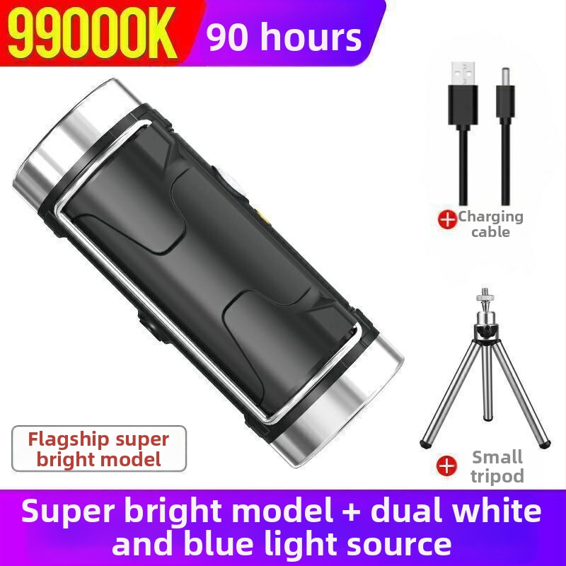 Ūdensdrošs makšķernieka LED lukturis, 30W, 1200mAh, darbības diapazons 100–200 m, uzlādējams