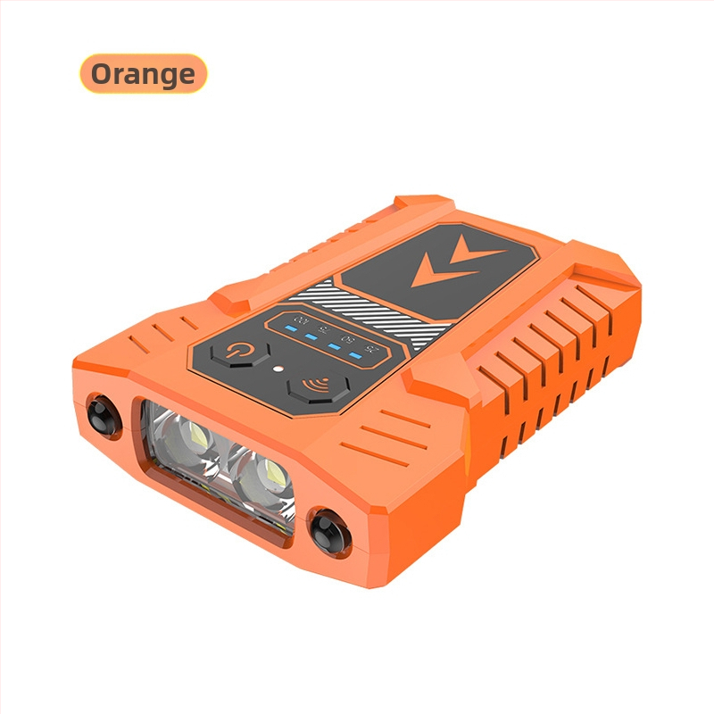 LED светлина за шапка с клип за нощен риболов, водоустойчива, зареждаща се, с индукционно захранване и ръчно управление, обхват 50–100 м