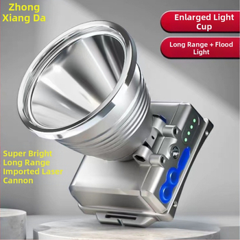 LED čelna svjetiljka – aluminijska legura, punjiva, LED izvor, Li‑ion baterija, domet 200–500 m