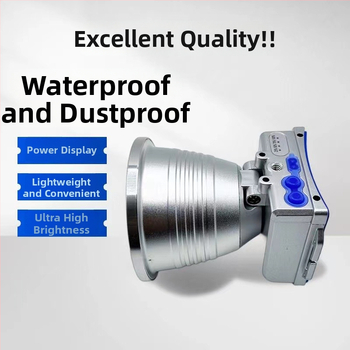 LED čelna svjetiljka – aluminijska legura, punjiva, LED izvor, Li‑ion baterija, domet 200–500 m