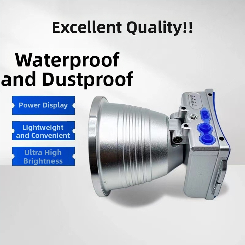 LED čelna svjetiljka – aluminijska legura, punjiva, LED izvor, Li‑ion baterija, domet 200–500 m