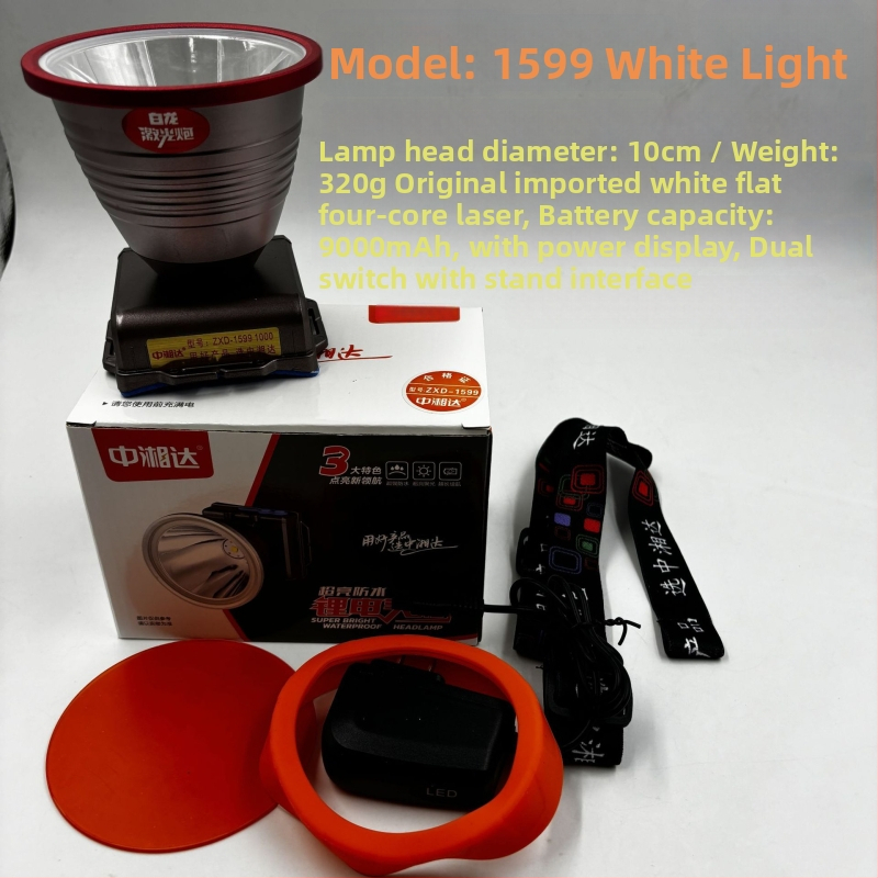 LED čelna svjetiljka – aluminijska legura, punjiva, LED izvor, Li‑ion baterija, domet 200–500 m