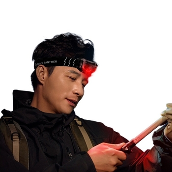 Lanternă frontală pentru pescuit și alpinism cu baterie Li-ion reîncărcabilă de 1500 mAh, rază de iluminare de 200 m, autonomie 6–20 ore, greutate aproximativă 59 g, impermeabil