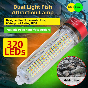 Povandeninė LED žvejybos lemputė, ABS korpusas, atspari vandeniui, didelė galia, įkroviklis įtrauktas