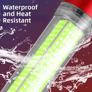 Povandeninė LED žvejybos lemputė, ABS korpusas, atspari vandeniui, didelė galia, įkroviklis įtrauktas