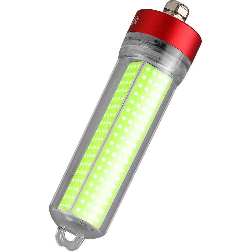 Povandeninė LED žvejybos lemputė, ABS korpusas, atspari vandeniui, didelė galia, įkroviklis įtrauktas