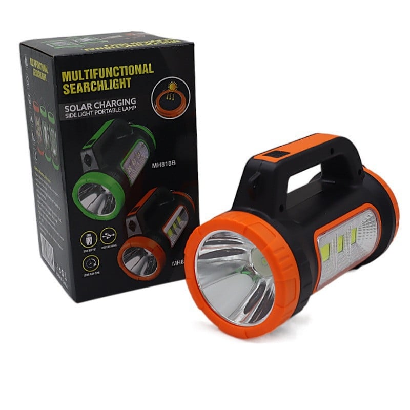 LED фенер с ръчно задвижване и слънчево захранване, презареждащ се за къмпинг, 10W, 1200mAh, LED светлина, обхват до 50 м