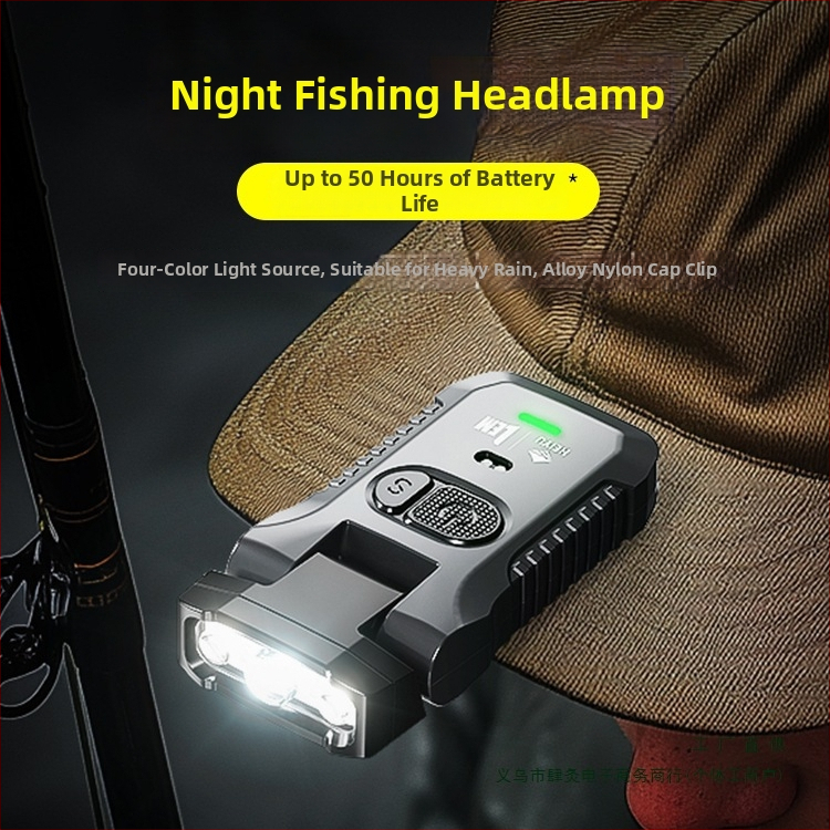 Lampa frontală pentru pescuit – baterie litiu polimer 1300mAh, reîncărcabilă, impermeabilă, greutate ~68 g, model 985, autonomie până la 50 h