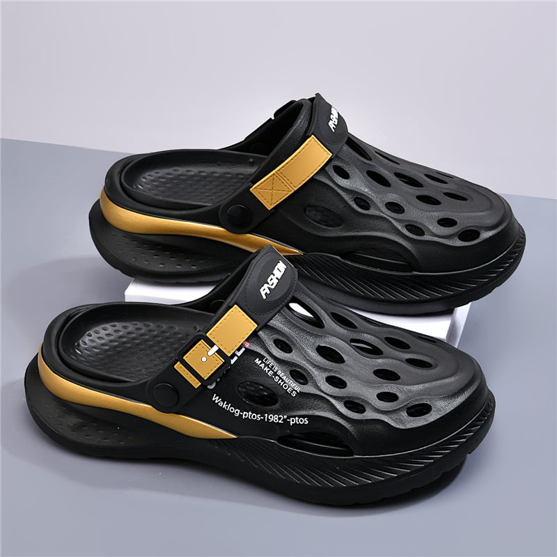 Ανδρικά καλοκαιρινά σανδάλια με επάνω μέρος EVA και σόλα EVA, κλειστό δάχτυλο, ύψος φτέρνας 5 cm, διαπνοή, αδιάβροχα, αντιολισθητικά