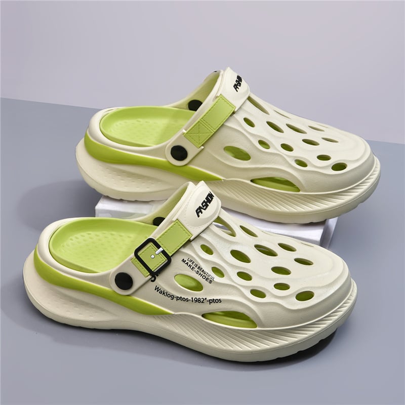 Ανδρικά καλοκαιρινά σανδάλια με επάνω μέρος EVA και σόλα EVA, κλειστό δάχτυλο, ύψος φτέρνας 5 cm, διαπνοή, αδιάβροχα, αντιολισθητικά