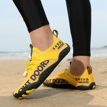 Ötujjas vízicipő hálós felsővel, EVA középtalppal és csúszásmentes gumitalppal úszáshoz, horgászathoz és fitneszhez