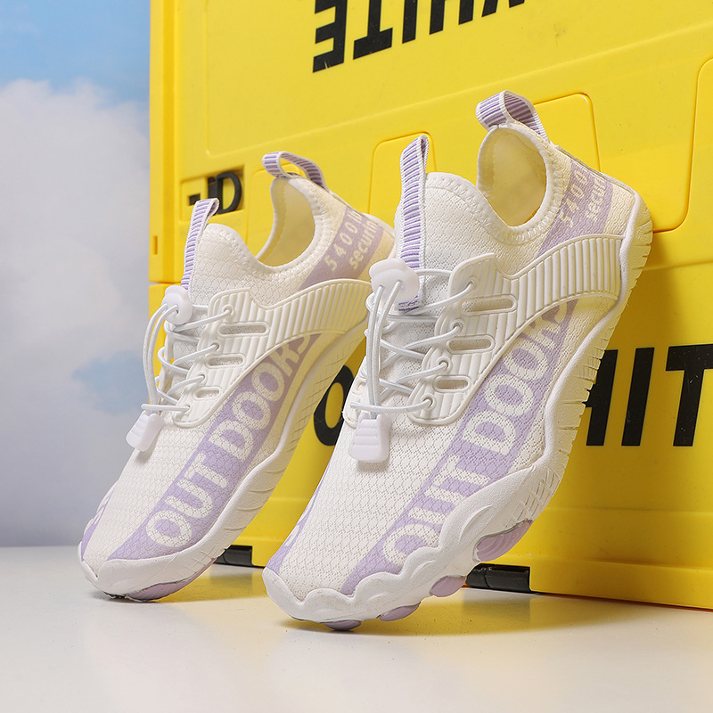 Ötujjas vízicipő hálós felsővel, EVA középtalppal és csúszásmentes gumitalppal úszáshoz, horgászathoz és fitneszhez