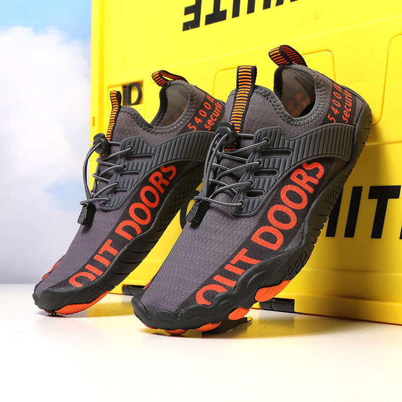 Ötujjas vízicipő hálós felsővel, EVA középtalppal és csúszásmentes gumitalppal úszáshoz, horgászathoz és fitneszhez