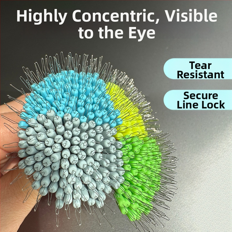 Zvejas piederumi - silikona matēts ovāls bloķēšanas mehānisms, pastiprināts, pret līnijas sapīšanos