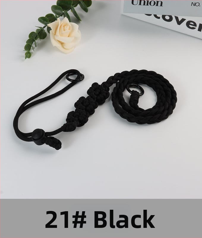 Lanyard pentru telefon cu design floral împletit, reglabil, unisex, din poliester, croitoria manuală, cataramă din plastic, Jing Orange