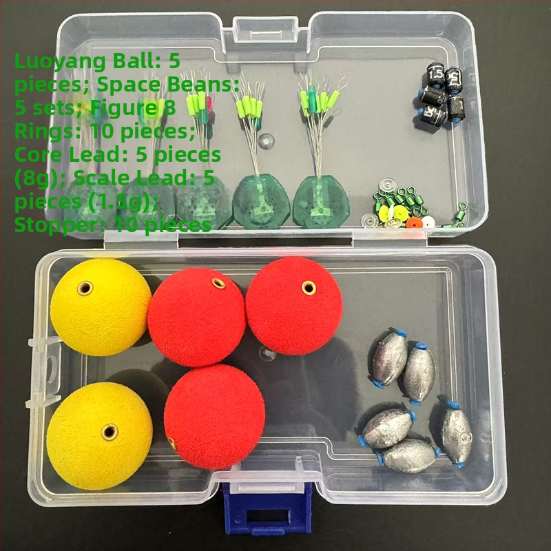 Dobozos horgászkészlet ponty és füves ponty számára – gömb alakú úszó és alsó kiegészítők