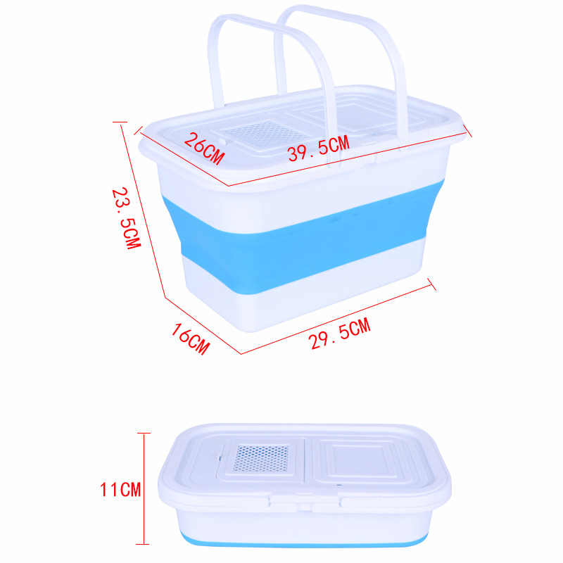 Kushang Összecsukható halas vödör – Szilikon + PP, Eredet: Kína