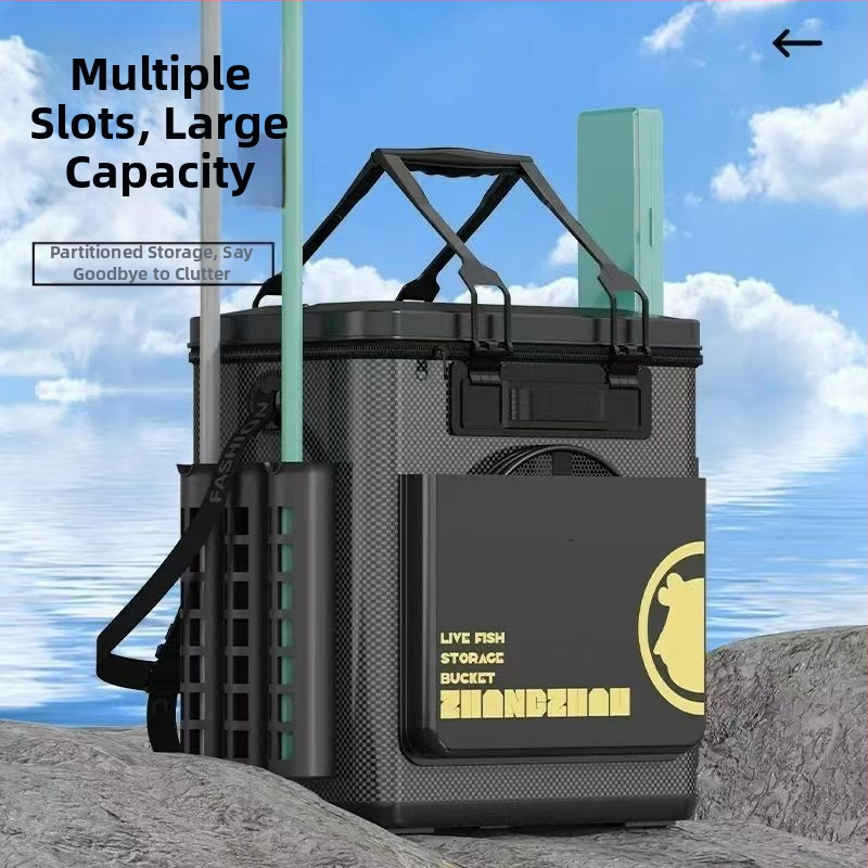 Elavate kalade jaoks mõeldud kott istmega, lai taktu tugev kate, paks EVA, kaasaskantav ja seljakotiga kandmise võimalus, ühes tükis vormitud, suur maht