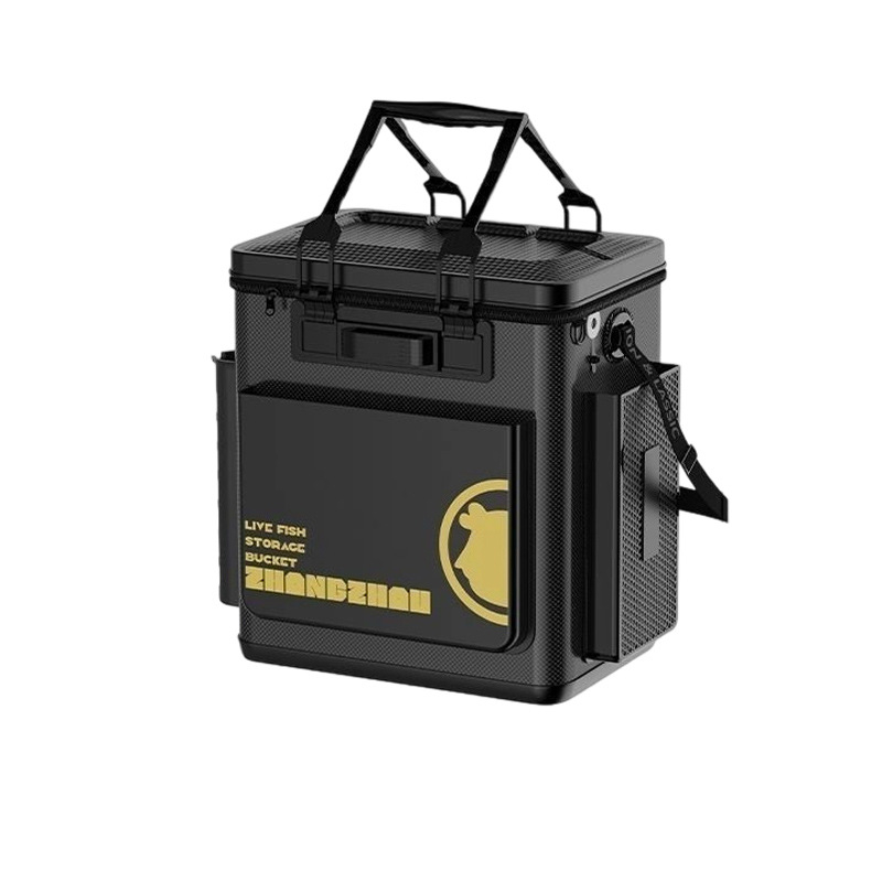 Găleată pentru pești vii cu șezut, capac dur lat, EVA îngroșat, portabilă și ușor de purtat, dintr-o piesă, mare capacitate