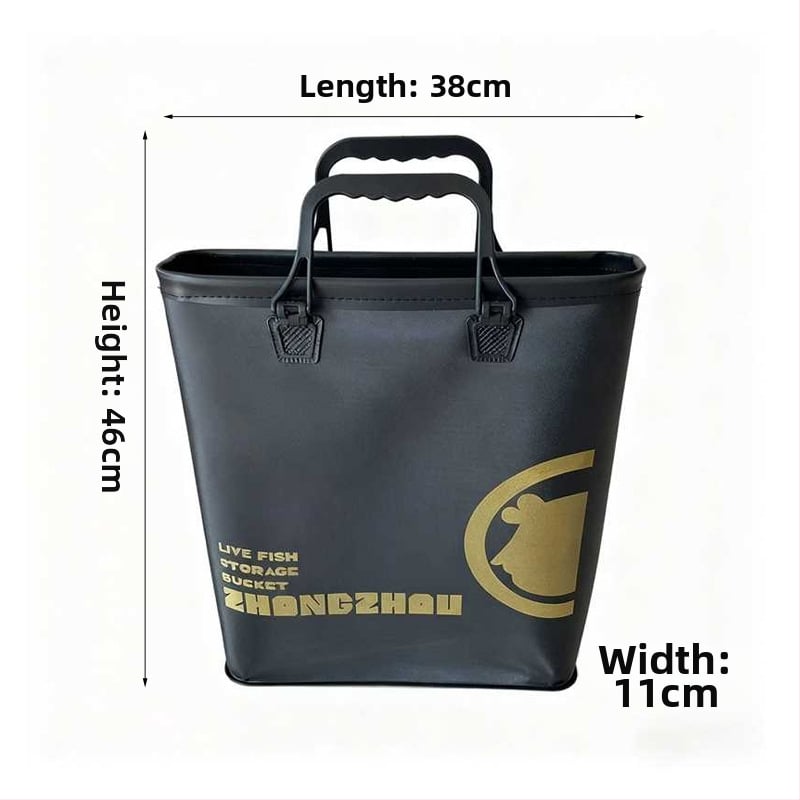 Găleată pentru pești vii cu șezut, capac dur lat, EVA îngroșat, portabilă și ușor de purtat, dintr-o piesă, mare capacitate
