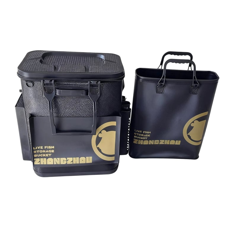 Găleată pentru pești vii cu șezut, capac dur lat, EVA îngroșat, portabilă și ușor de purtat, dintr-o piesă, mare capacitate