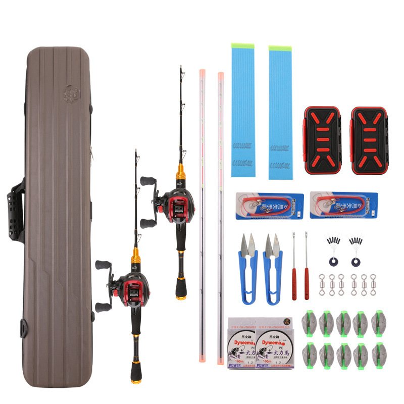 Set de undițe pentru rafting, din aliaj de titan, portabil, cu greutăți din plumb