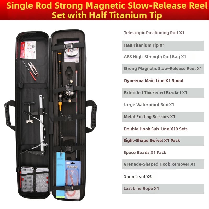 Set de undițe pentru rafting, din aliaj de titan, portabil, cu greutăți din plumb