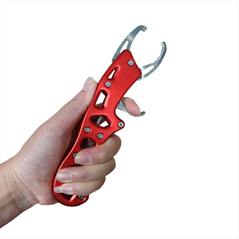 Forever good alumíniumötvözetű horgászcsipesz beépített mérleggel, hajtogatható műcsali csipeszek készlet