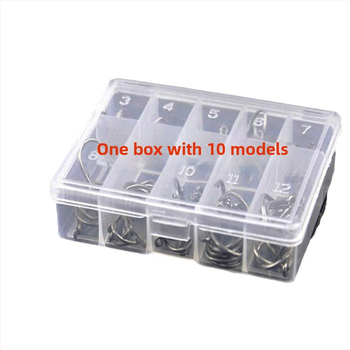 Anova Cârlige de pescuit cu inel, dimensiuni 3–12, set de 500 bucăți în tub