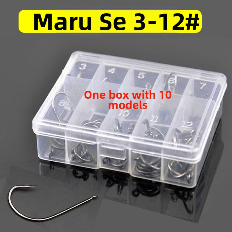 Anova Cârlige de pescuit cu inel, dimensiuni 3–12, set de 500 bucăți în tub