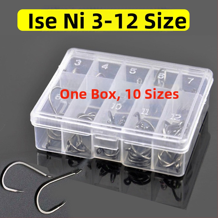 Anova Cârlige de pescuit cu inel, dimensiuni 3–12, set de 500 bucăți în tub