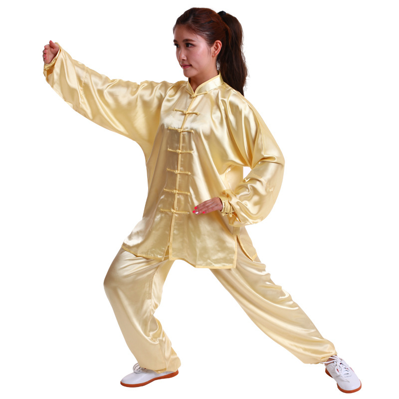 Tai Chi trening odjeća, za odrasle, unisex; vanjski materijal: umjetna svila; podstava: umjetna svila; sastav tkanine: poliester