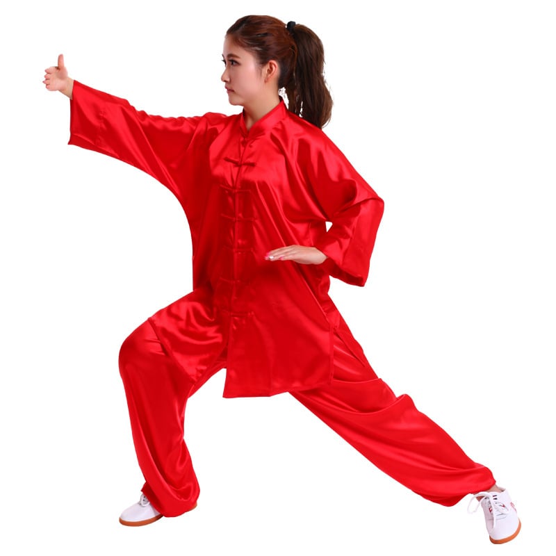 Tai Chi trening odjeća, za odrasle, unisex; vanjski materijal: umjetna svila; podstava: umjetna svila; sastav tkanine: poliester