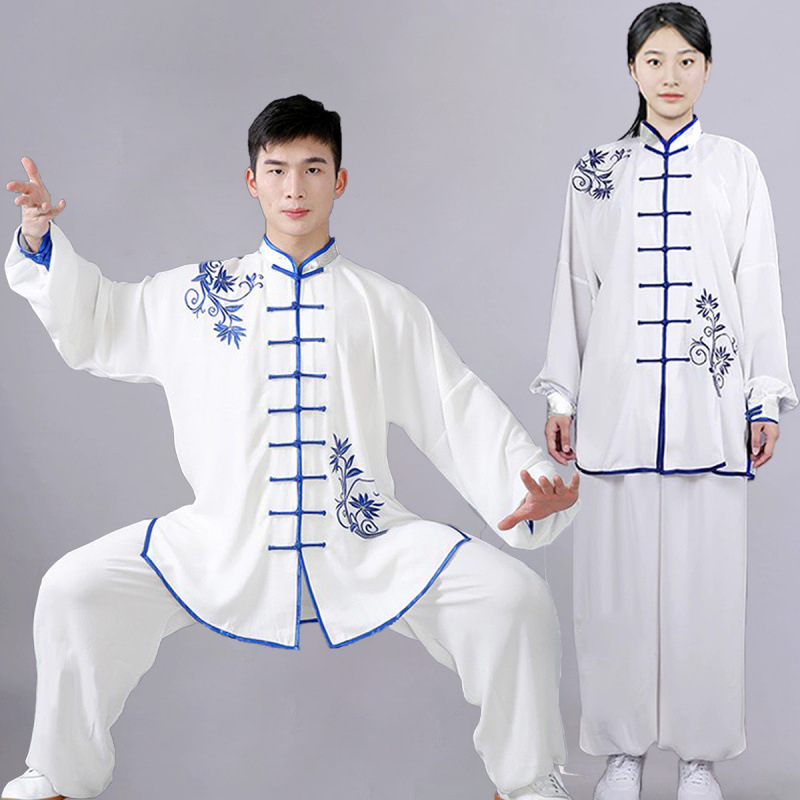 Tai Chi uniforma s broderijom za trening borilačkih vještina, unisex, za odrasle, za jutarnje vježbe u jeseni