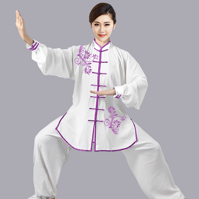 Tai Chi uniforma s broderijom za trening borilačkih vještina, unisex, za odrasle, za jutarnje vježbe u jeseni