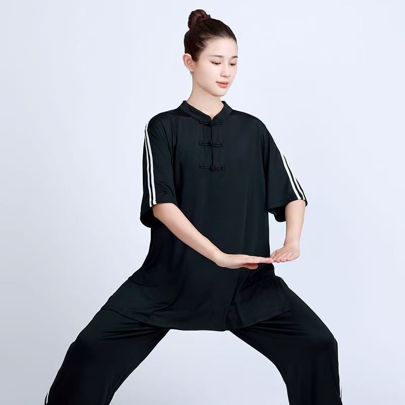 Infinite Circle Tai Chi uniforma za odrasle, unisex, prugasti uzorak, Milk Silk tkanina s Modalom, podstava Milk Silk