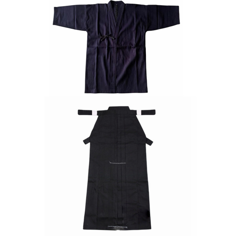 Kendo hakama készlet, uniszex, felnőtteknek, pamut-keverék anyag