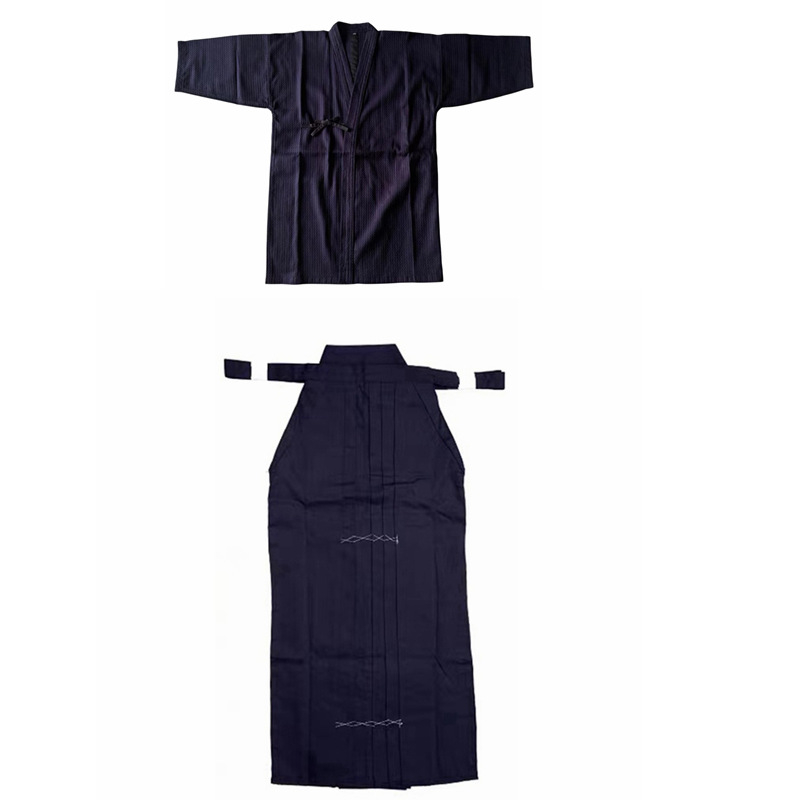 Kendo hakama készlet, uniszex, felnőtteknek, pamut-keverék anyag