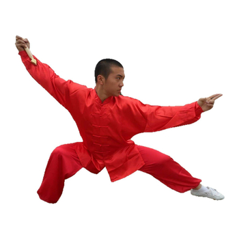 Униформа за тай чи, унисекс, за деца, еднотонна, изкуствена коприна полиестер