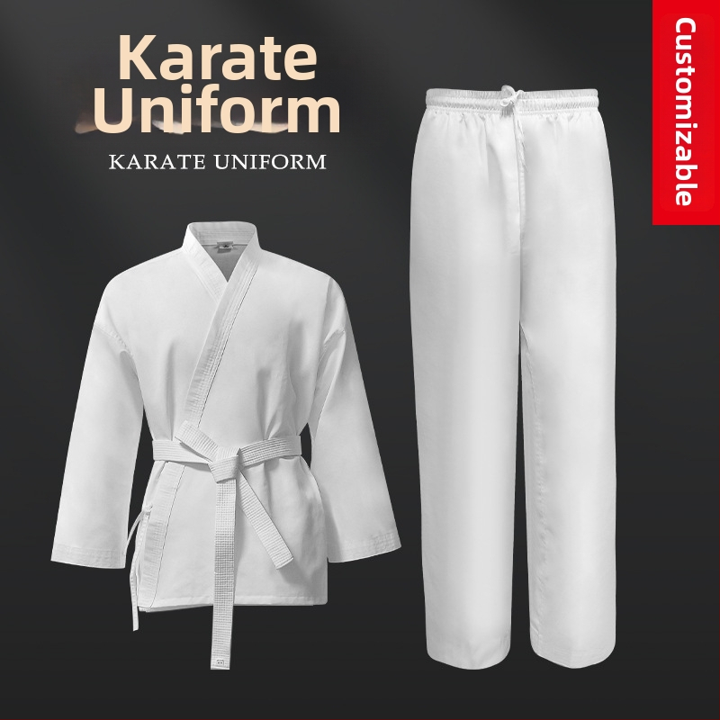 Karates apģērbs pieaugušajiem un bērniem – twill audums, kokvilnas/poliesteru maisījums 80% poliesteris, odas oderes poliesteris, piemērots Taekwondo