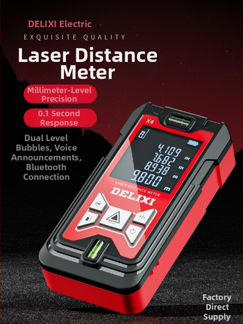 Lāzera distancmērītājs ar infrasarkano staru, augsta precizitāte, rokas izmantošanai, uzlādējams