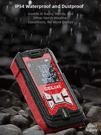 Lāzera distancmērītājs ar infrasarkano staru, augsta precizitāte, rokas izmantošanai, uzlādējams